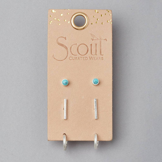 Scarlett Silver Stud Trio