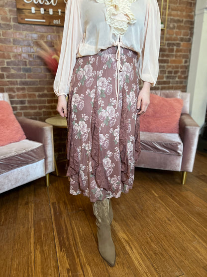 Rose Garden Midi Skirt