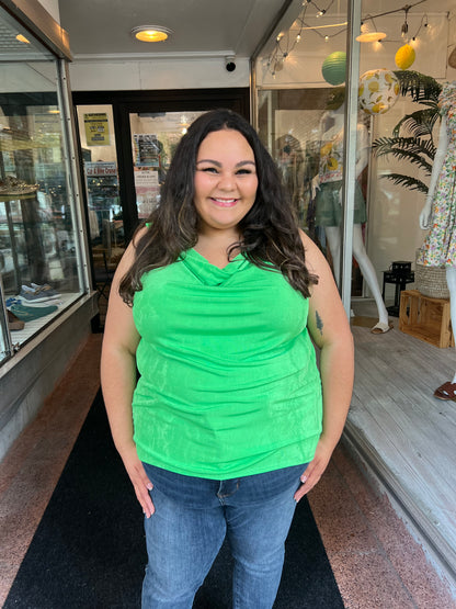 *Final Sale* SIL Cowl Neck Tank Top