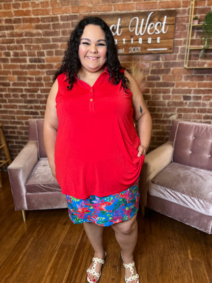 Red Sun Tank Top