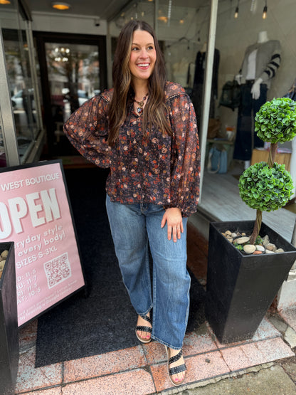 Winding Down Sheer Blouse