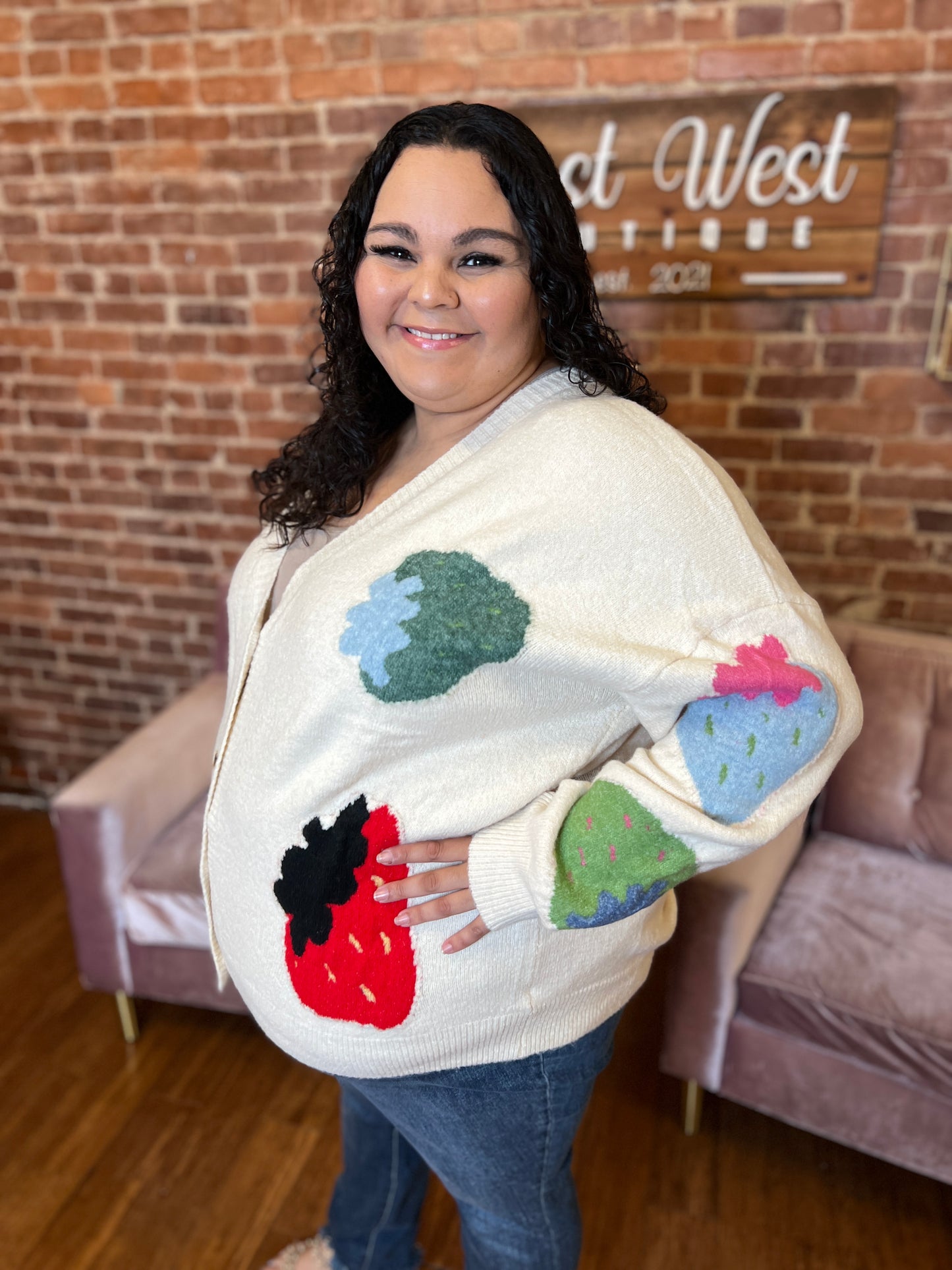 Sweet Strawberries Cardigan