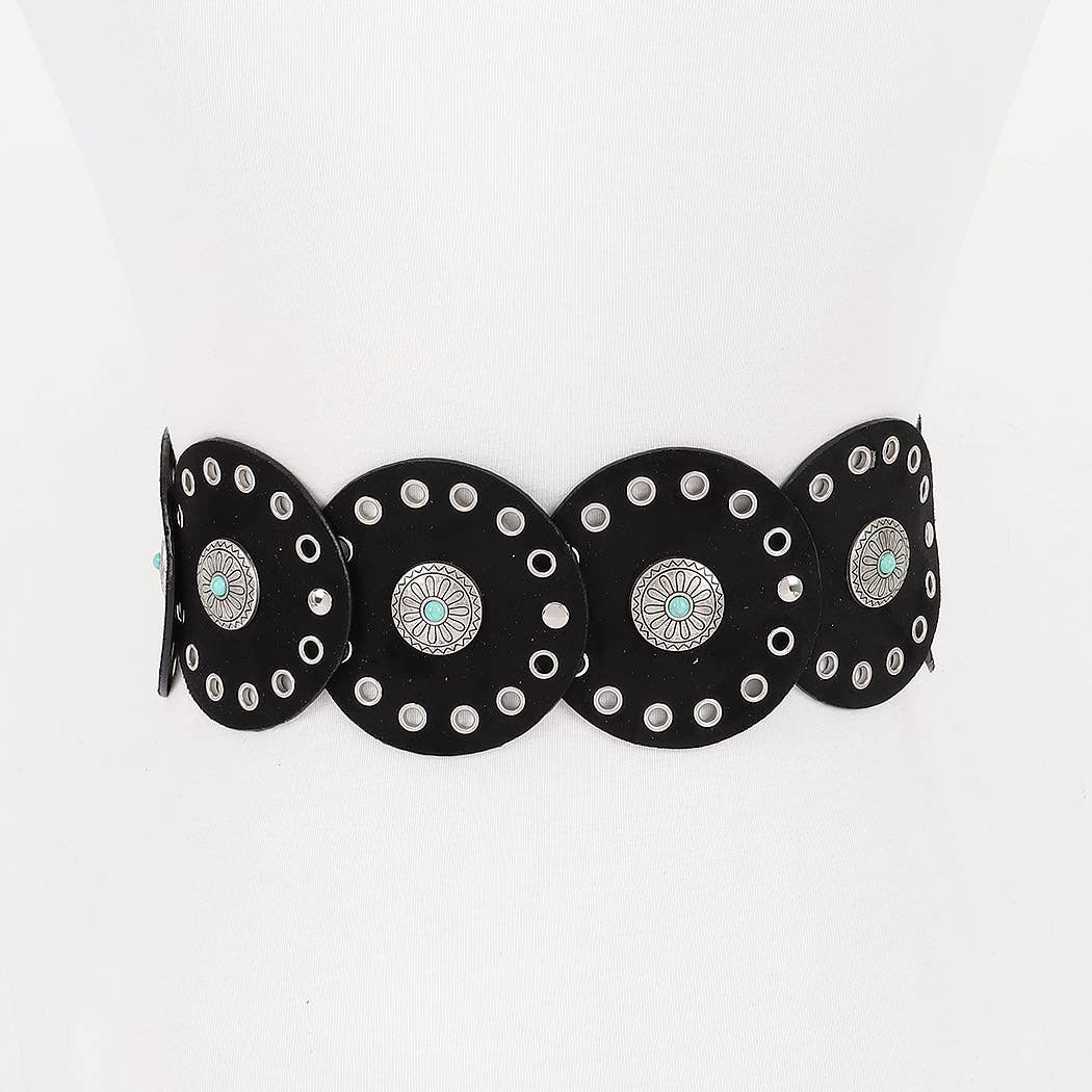 Faux Suede Disc Belt