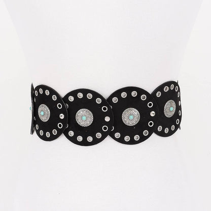 Faux Suede Disc Belt