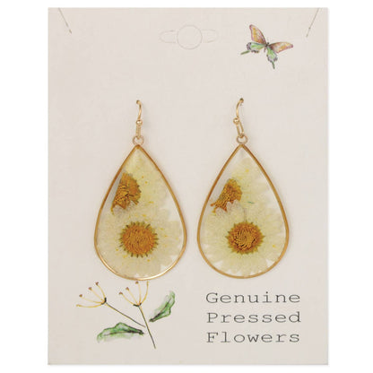 Daisy Dried Flower Earrings