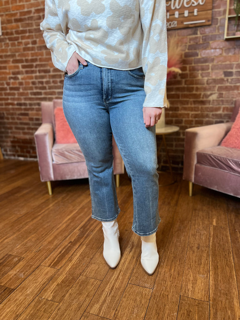 JB Kick Flare Cropped Jeans