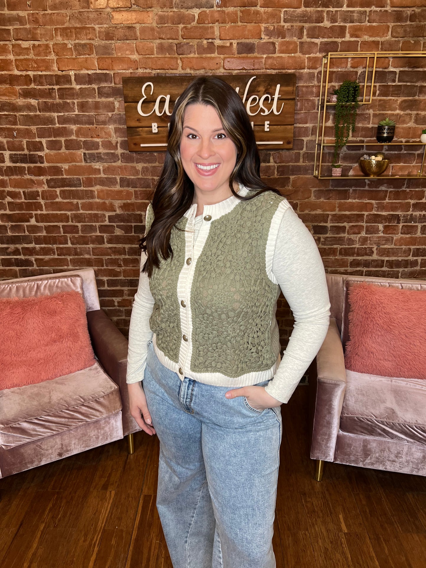Meshing Around Sweater Vest