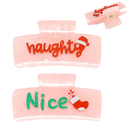 Naughty or Nice Claw Clip