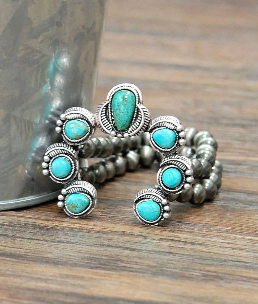 Squash Naja Turquoise Stretch Bracelet