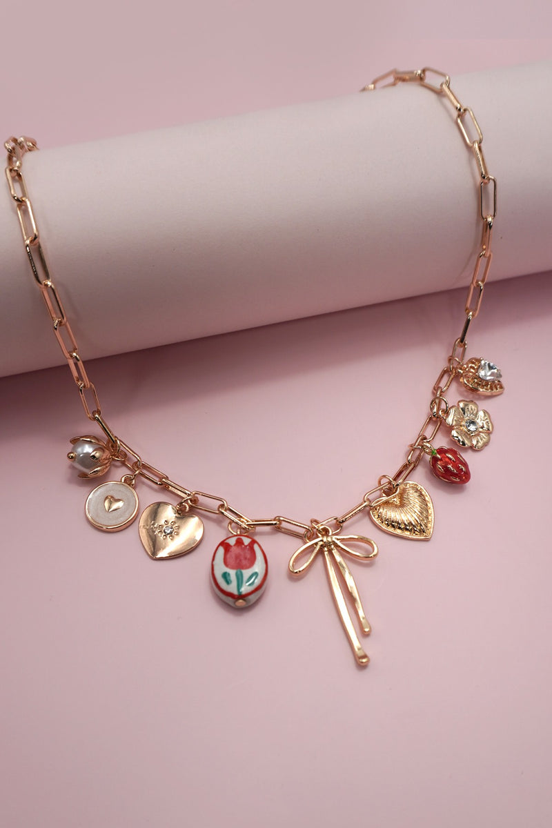 Strawberry Charm Necklace