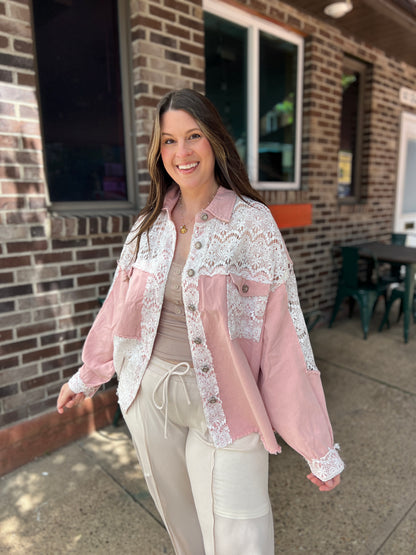 Nice Gal Lace Shacket