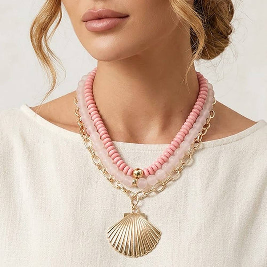 Bold Seashell Pendant Necklace