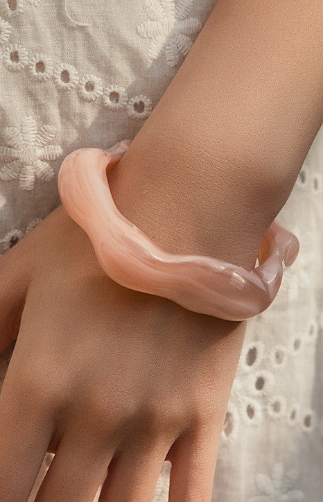 Wavy Bamboo Cuff Bracelet