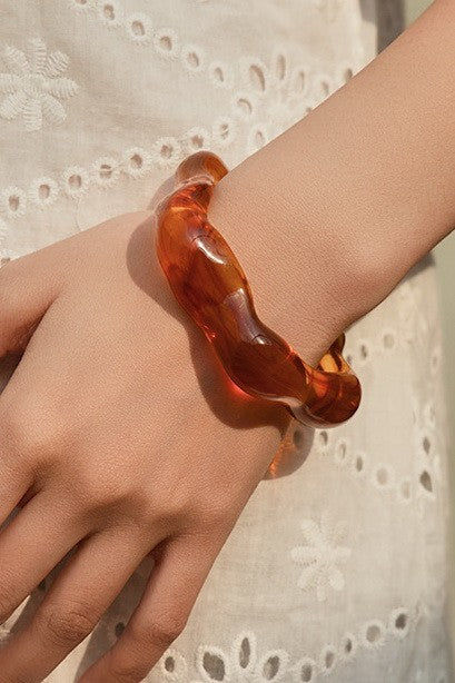 Wavy Bamboo Cuff Bracelet