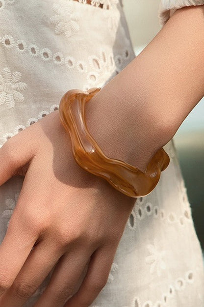 Wavy Bamboo Cuff Bracelet