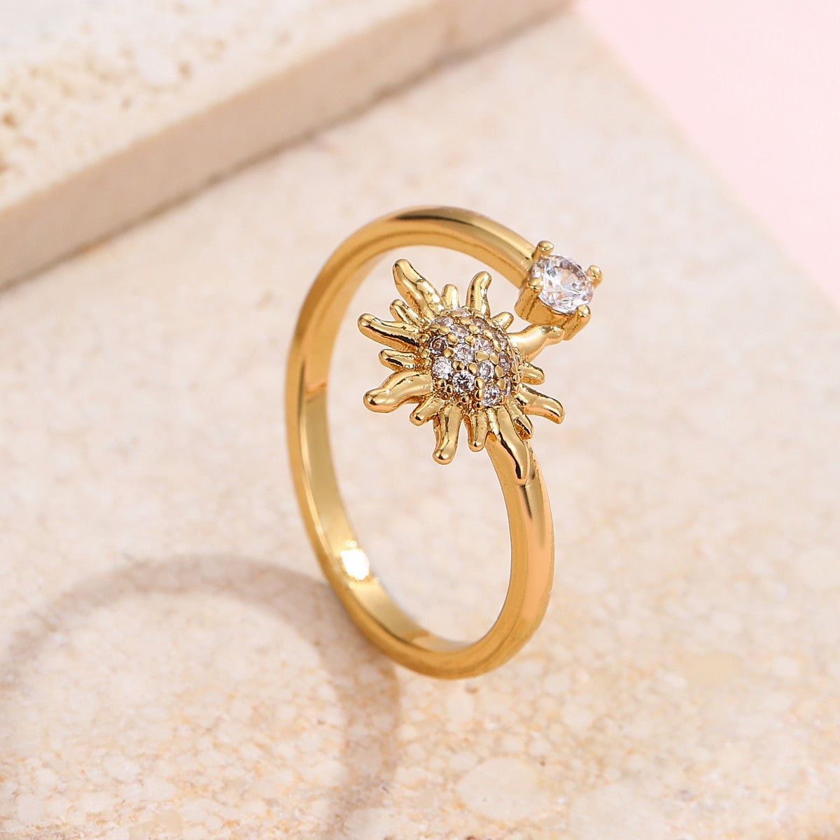 Sunburst Gold Ring