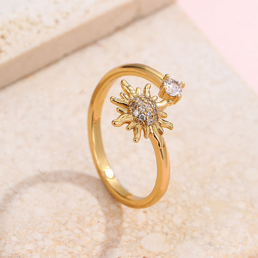 Sunburst Gold Ring