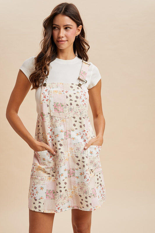 So Sweet Floral Overall Dress