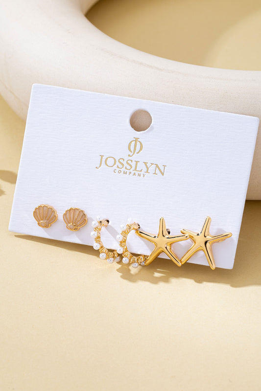 Starfish Trio Earrings