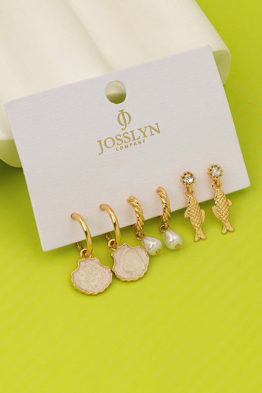 Marine Trio Earrings Set