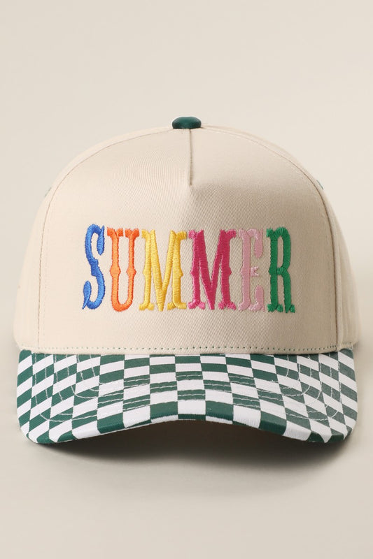 Summer Embroidered Trucker Hat