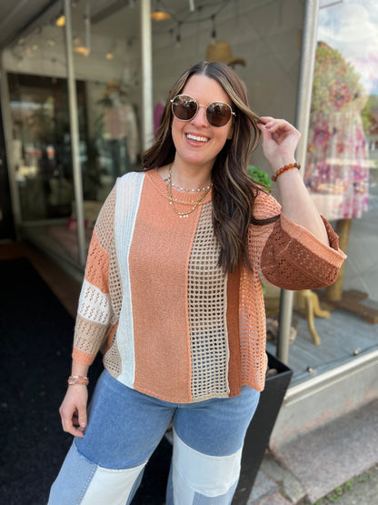 All Day Long Contrast Stripe Top
