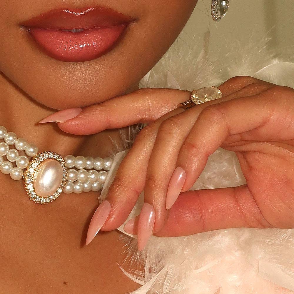 Sheer Pink Press-On Nail Set