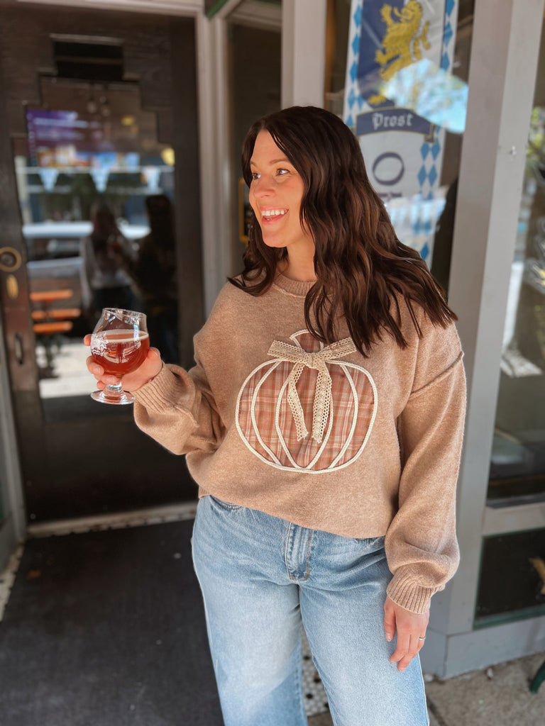 Plaid Pumpkin Sweater