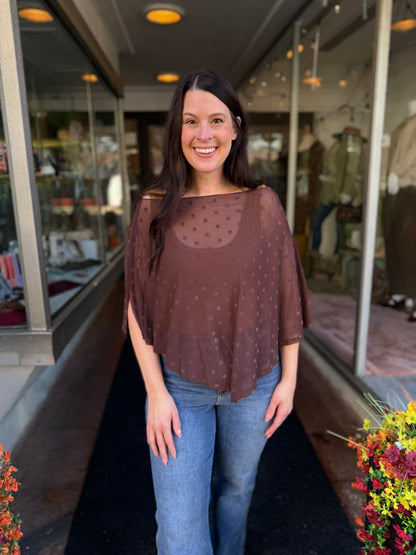 Handkerchief Mesh Poncho