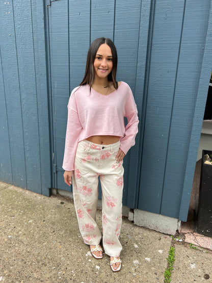 Doing Good Lately Crop Sweater
