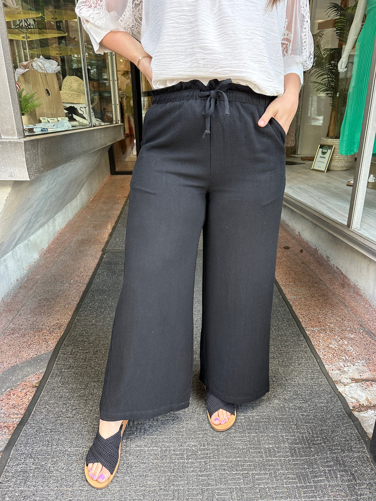 WB Black Woven Pants