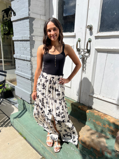Twirling Around Floral Skirt