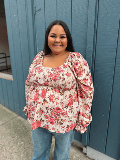 Love Myself Floral Blouse