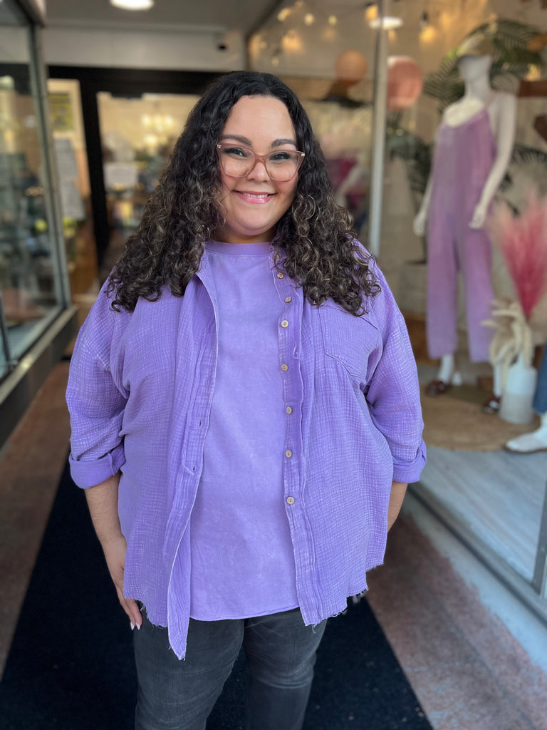 So Easy Gauze Button Down