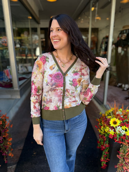 Forever Yours Floral Mesh Cardigan