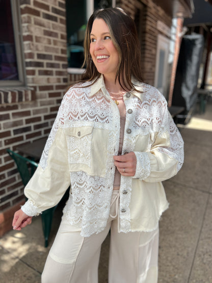 Nice Gal Lace Shacket