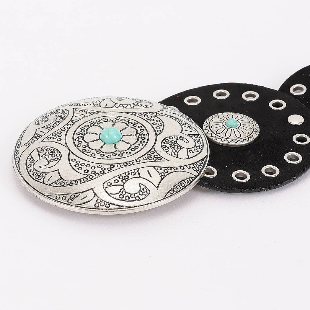 Faux Suede Disc Belt
