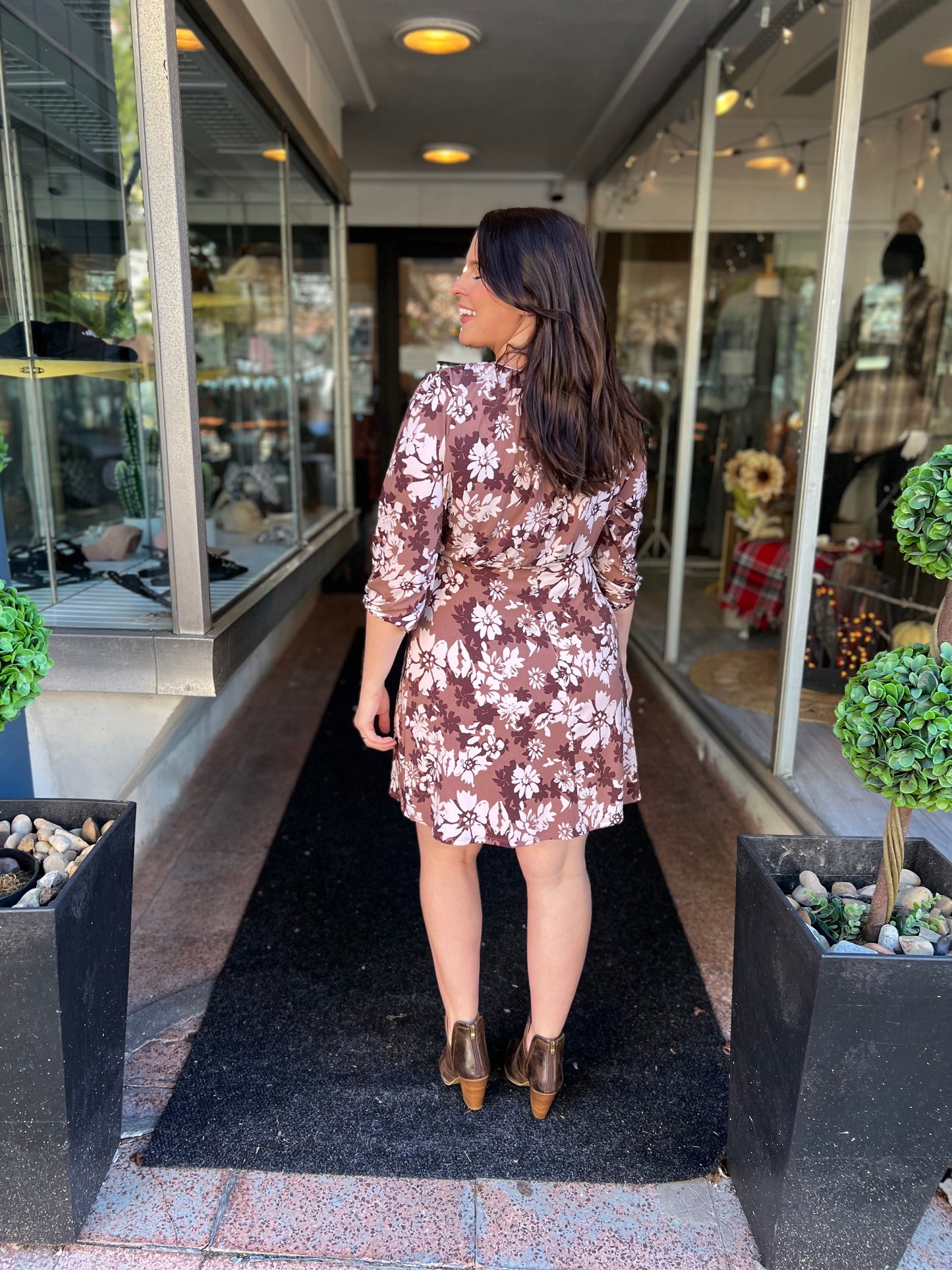 *Final Sale* Chocolate Garden Mini Dress