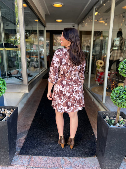 *Final Sale* Chocolate Garden Mini Dress