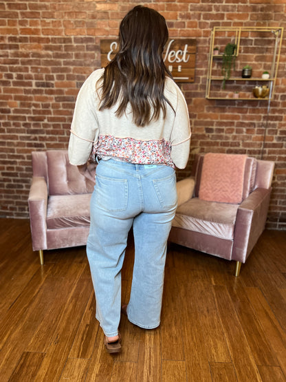 Judy Blue Petite Retro Wide Leg Jeans