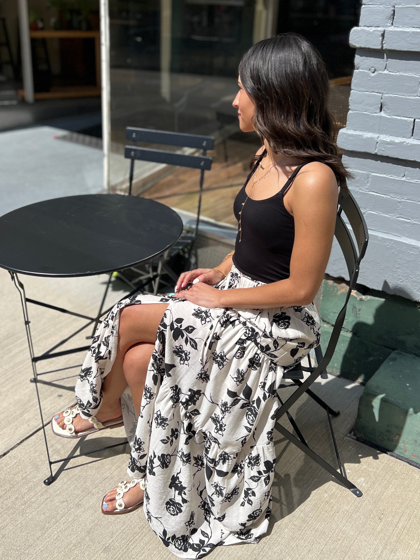 Twirling Around Floral Skirt
