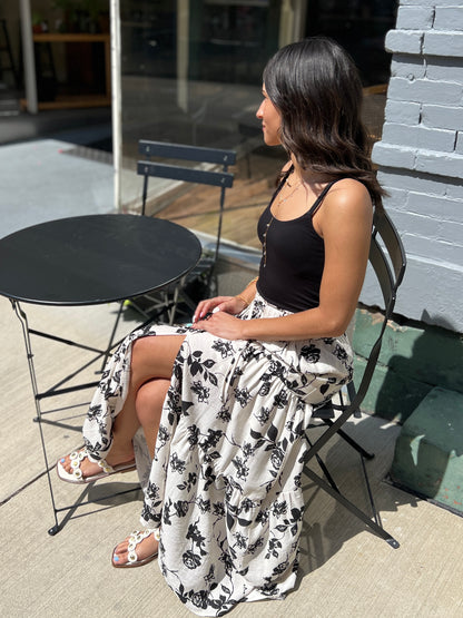 Twirling Around Floral Skirt