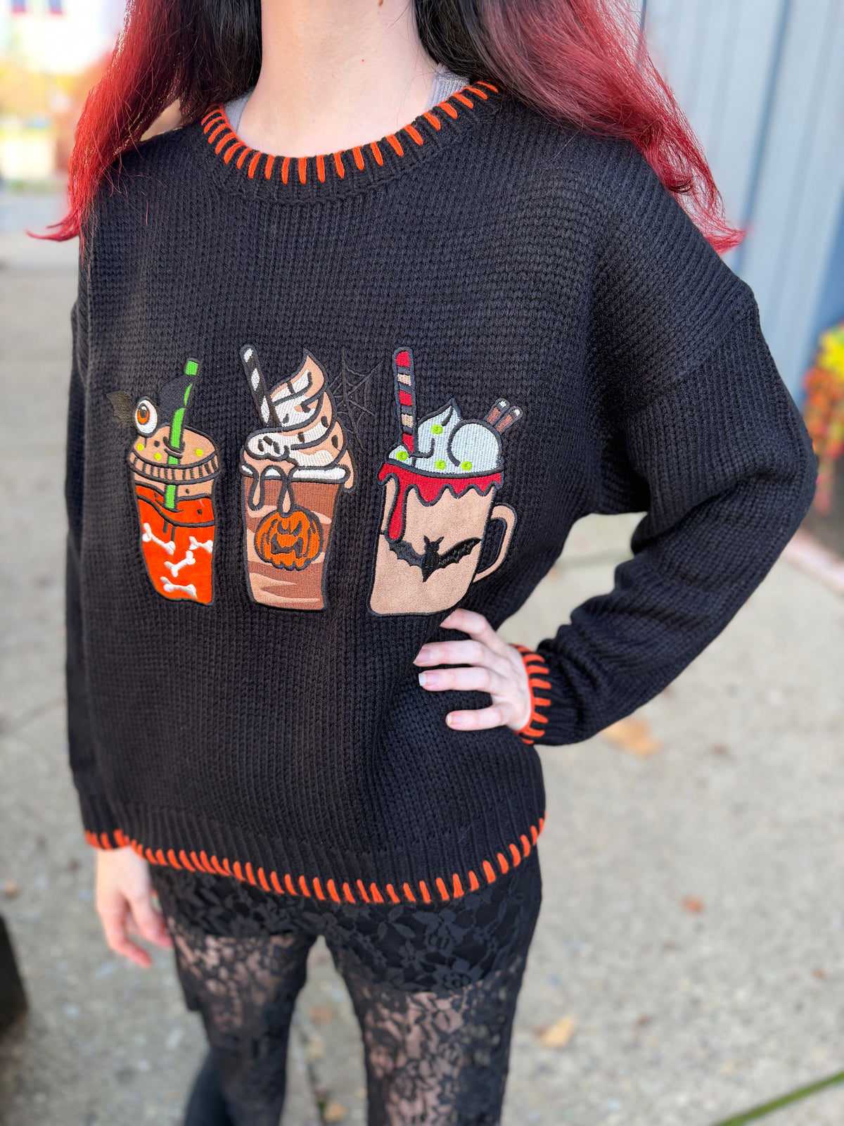 Halloween Drinks Sweater