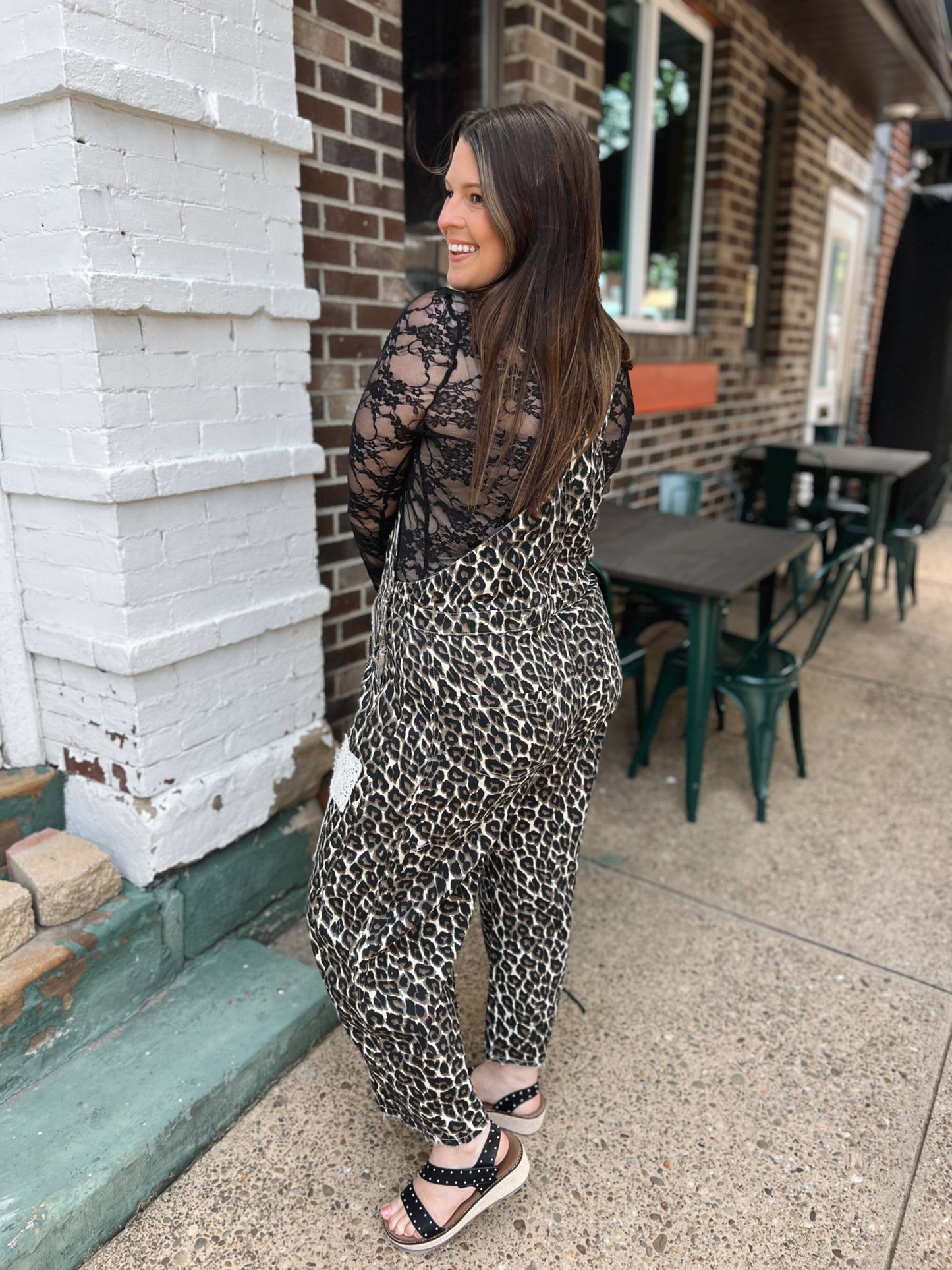 Come Close Leopard Overalls