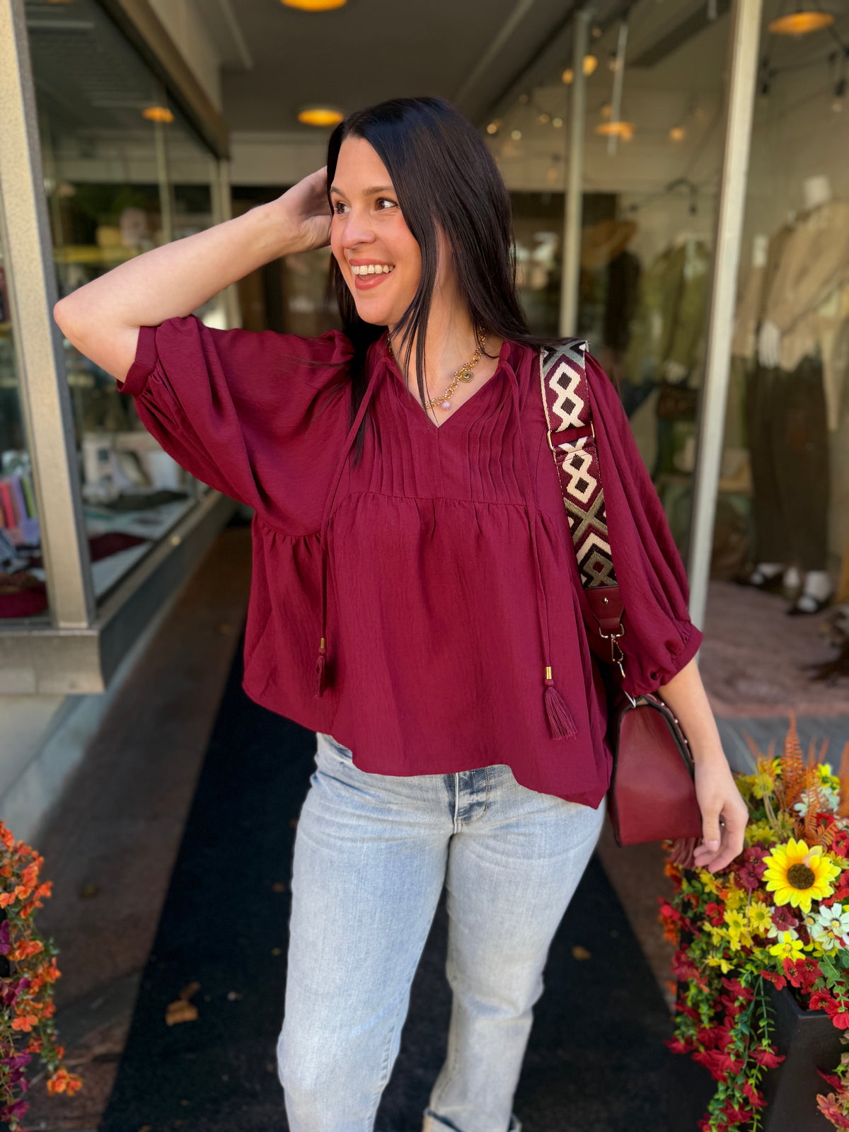 Amontillado Pintuck Blouse