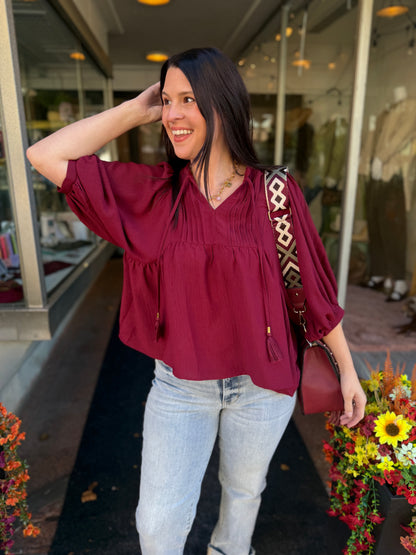 Amontillado Pintuck Blouse