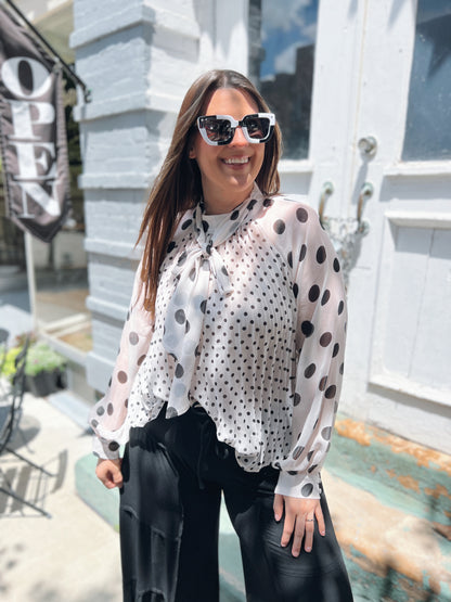 Classy You Polka Dot Blouse