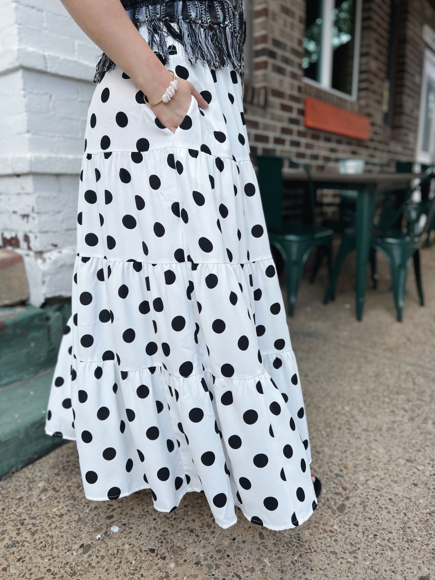 Pick Me Up Polka Dot Maxi Skirt