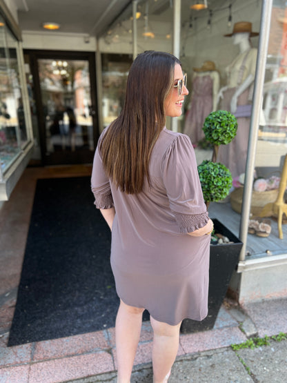 Mocha Time Mini Dress