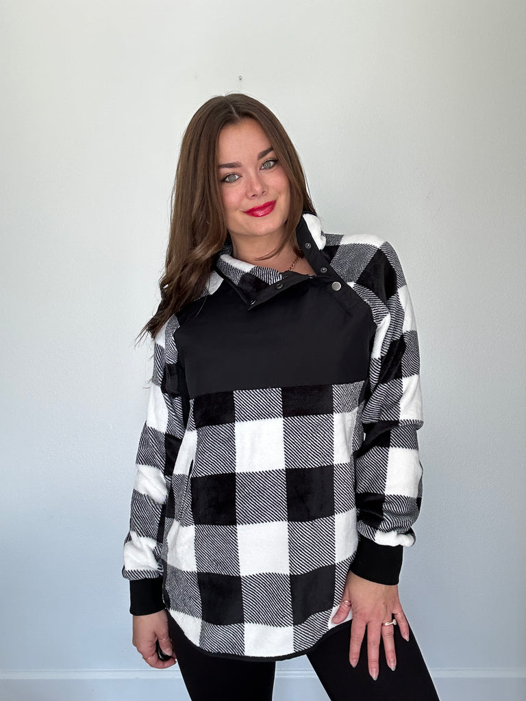 WB Plaid Pullover Top